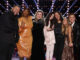 THE VOICE -- "Live Top 13 Eliminations" Episode 2115B -- Pictured: (l-r) Jeremy Rosado, Gymani, Kelly Clarkson, Hailey Mia, Girl Named Tom -- (Photo by: Trae Patton/NBC)