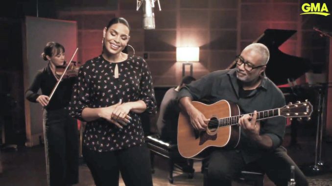 Jordin Sparks and Bernie Williams GMA