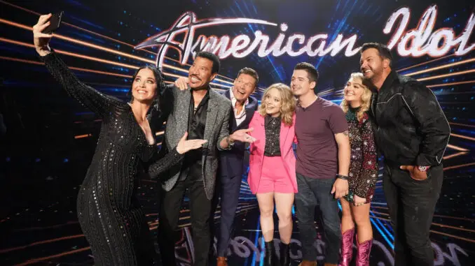 KATY PERRY, LIONEL RICHIE, RYAN SEACREST, LEAH MARLENE, NOAH THOMPSON, HUNTERGIRL, LUKE BRYAN AMERICAN IDOL