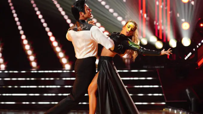 DANCING WITH THE STARS - “Elvis Night” – The 15 remaining couples “Can’t Help Falling in Love” with Elvis this week as they take on all-new dance styles to music by The King of Rock ‘n’ Roll. Week two of the mirorrball competition will stream live MONDAY, SEPT. 26 (8:00pm ET / 5:00pm PT), on Disney+. (ABC/Christopher Willard) ALAN BERSTEN, JESSIE JAMES DECKER