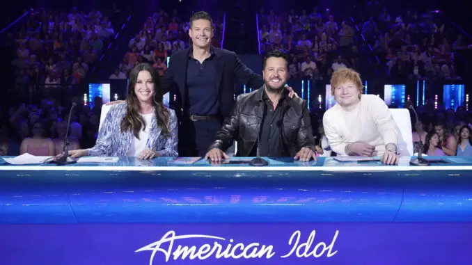 American Idol 2023 Alanis Morissette, Ryan Seacrest, Luke Bryan, Ed Sheeran