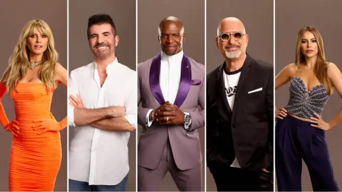 America's Got Talent 2023 Heidi Klum Simon Cowell Terry Crews Howie Mandel Sofia Vergara