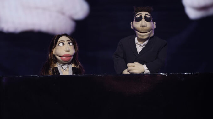 America's Got Talent 2023 Puppet Simon and the Cowbells