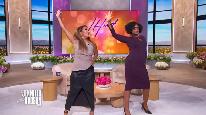 Carrie Ann Inaba Jennifer Hudson Demonstrate Pointy Pose