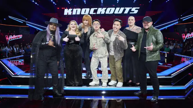 The Voice 25: Asher HaVon, Jackie Romeo, Reba McEntire, Jeremy Garcia, Justin Garcia, L. Rodgers, Josh Sanders