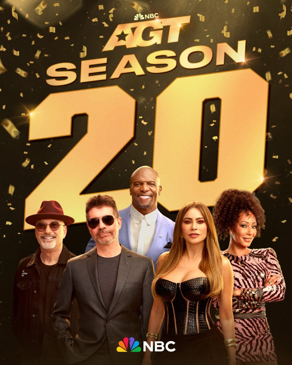 Howie Mandel, Simon Cowell, Terry Crews, Sofia Vergara, Mel B. America's Got Talent 20