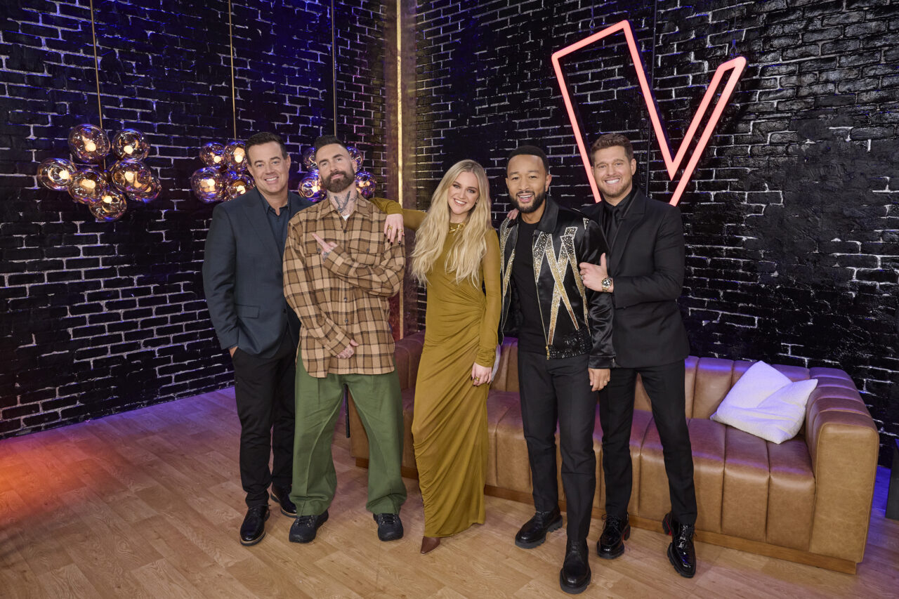 Carson Daly, Adam Levine, Kelsea Ballerini, John Legend, Michael Buble - The Voice 27
