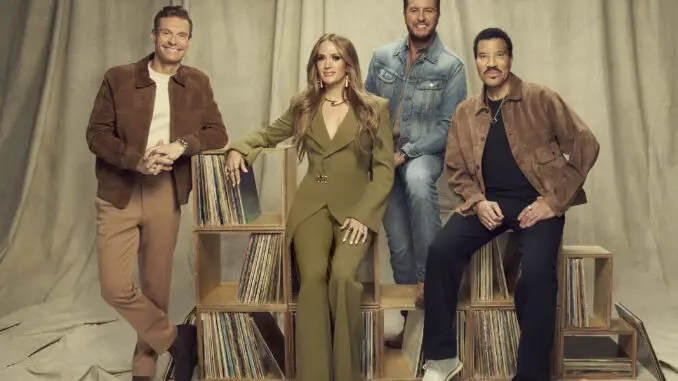 RYAN SEACREST, CARRIE UNDERWOOD, LIONEL RICHIE, LUKE BRYAN - American Idol 2026