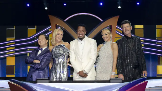 Ken Jeong, Jenny McCarthy Wahlberg, Nick Cannon, Rita Ora and Robin Thicke. CR: Michael Becker