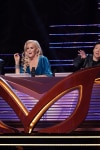 THE MASKED SINGER: L-R: Panelists Robin Thicke, Jenny McCarthy, Ken Jeong and Nicole Scherzinger in the "New Masks on the Block" episode of  THE MASKED SINGER airing Wednesday, Jan. 9 (9:00-10:00 PM ET/PT) on FOX. © 2019 FOX Broadcasting. CR: Michael Becker / FOX.