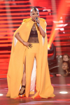 THE FOUR: BATTLE FOR STARDOM: Contestant Sharaya J performs in the "Week Seven" episode of THE FOUR: BATTLE FOR STARDOM airing Thursday, July 26 (8:00-10:00 PM ET/PT) on FOX. CR: Ray Mickshaw / FOX. © 2018 FOX Broadcasting Co.