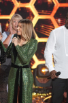 THE FOUR: BATTLE FOR STARDOM: L-R: Host Fergie, Season Two winner James Graham, judge Sean "Diddy" Combs and contestant Sharaya J in the "The Finale" Season Two finale episode of THE FOUR: BATTLE FOR STARDOM airing Thursday, August 2 (8:00-10:00 PM ET/PT) on FOX. CR: Michael Becker / FOX. © 2018 FOX Broadcasting Co.